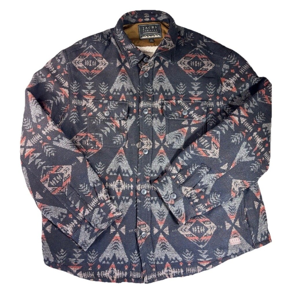 Jachs New York Sherpa Lined Wool Blend Shirt Jacket XXL